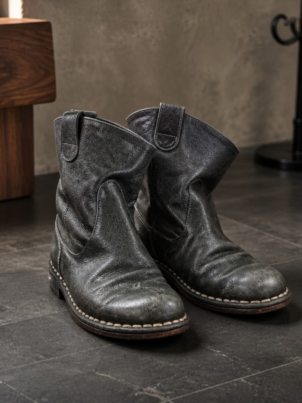 Sigerson Morrison Black Leather Ankle Booties